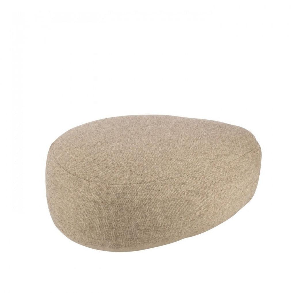 livinglovely.nl - Poef Steen Wol Beige - Poef - J-Line - livinglovely.nl