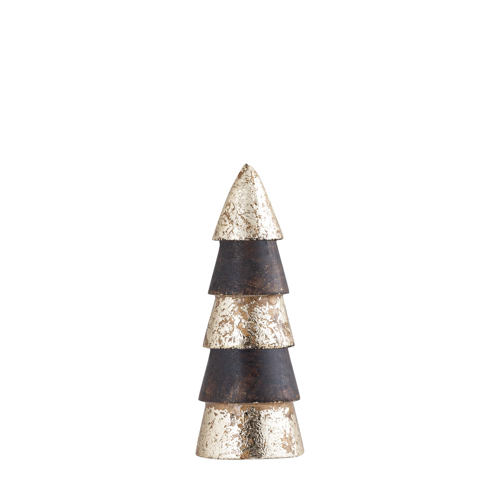 livinglovely.nl - Preslav Goud Bruin Mangohouten Kerstboom Medium PTMD - Beeld - PTMD - livinglovely.nl