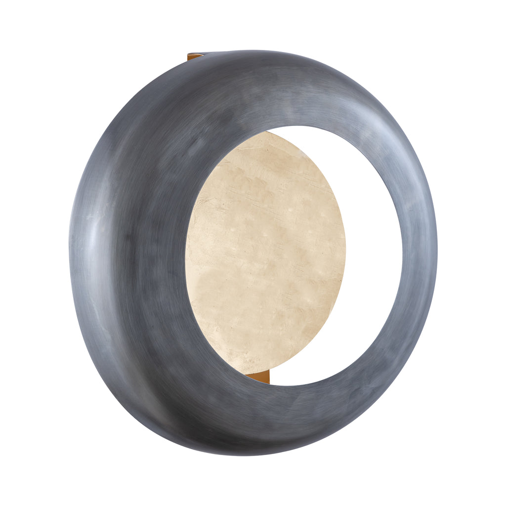 livinglovely.nl - Prestyn Grey iron round wall stormlight L PTMD - Kaarshouder - PTMD - livinglovely.nl