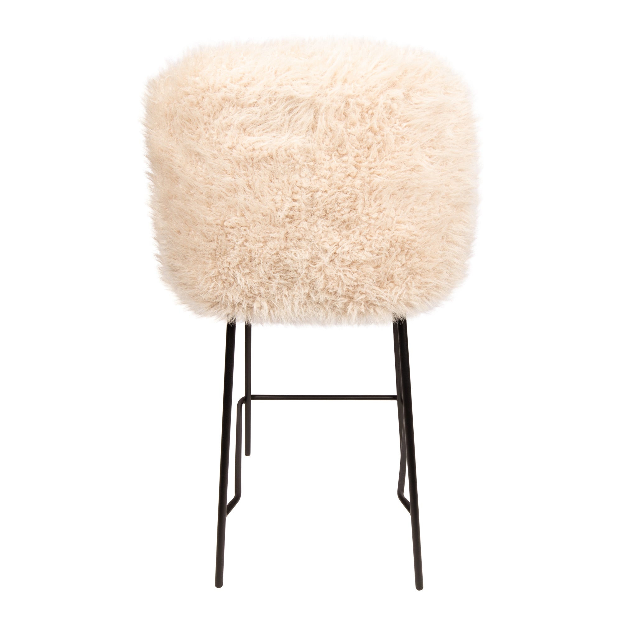 livinglovely.nl - PTMD Leander Bar Chair Hair Beige - Barkruk - PTMD - livinglovely.nl