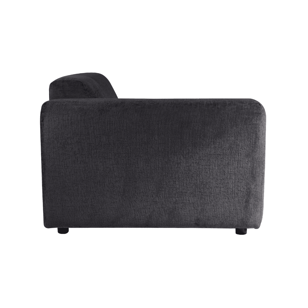 livinglovely.nl - Quinta sofa - arm links - soft velvet - Anthracite PTMD - - PTMD - livinglovely.nl