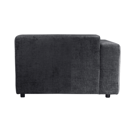 livinglovely.nl - Quinta sofa - arm links - soft velvet - Anthracite PTMD - - PTMD - livinglovely.nl