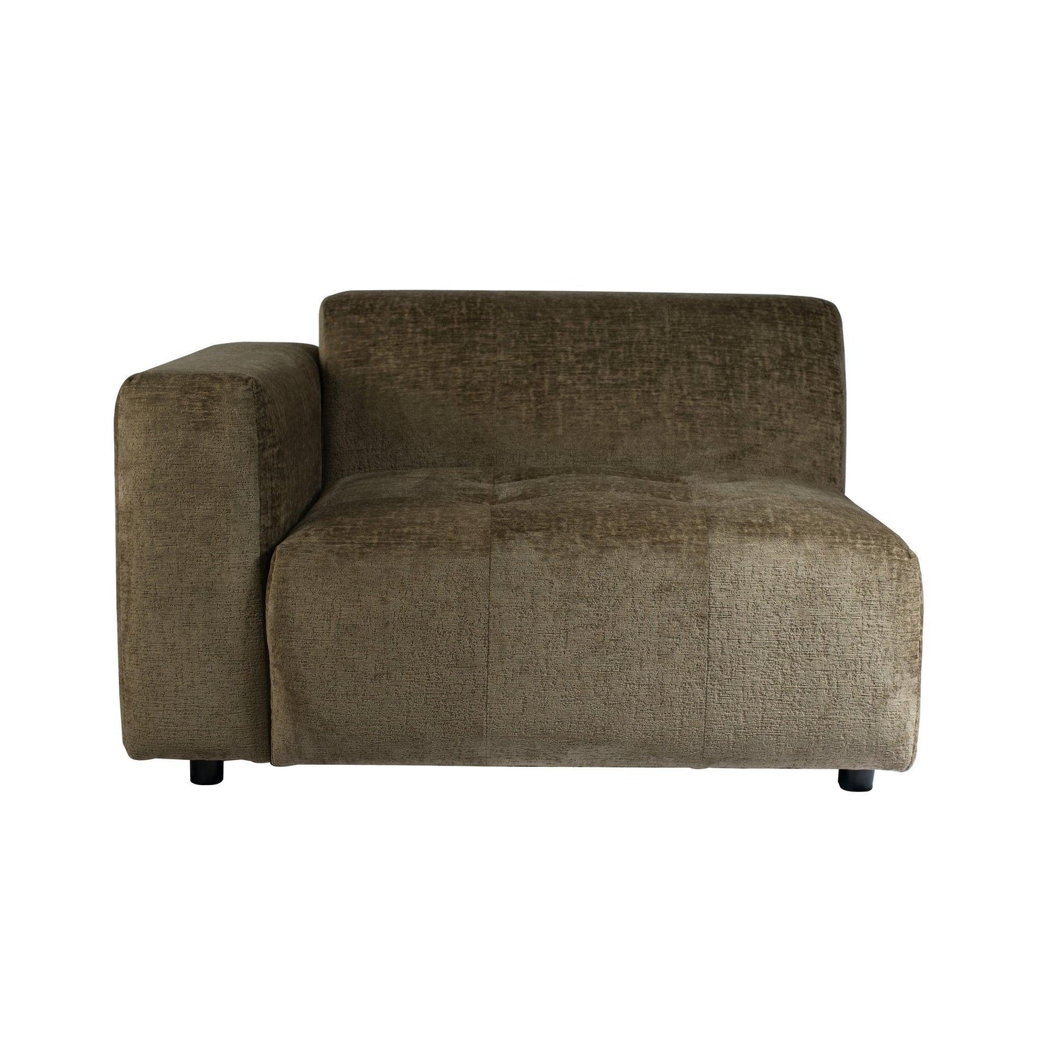 livinglovely.nl - Quinta sofa - arm links - soft velvet - Moss Green PTMD - - PTMD - livinglovely.nl