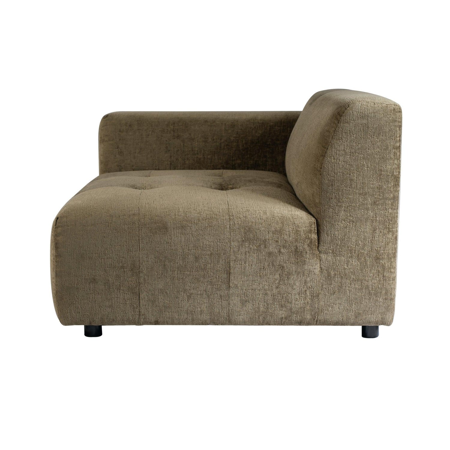 livinglovely.nl - Quinta sofa - arm links - soft velvet - Moss Green PTMD - - PTMD - livinglovely.nl