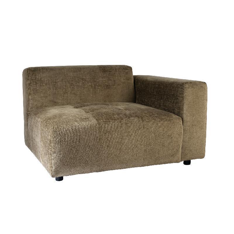 livinglovely.nl - Quinta sofa - arm rechts - soft velvet - Moss Green PTMD - - PTMD - livinglovely.nl