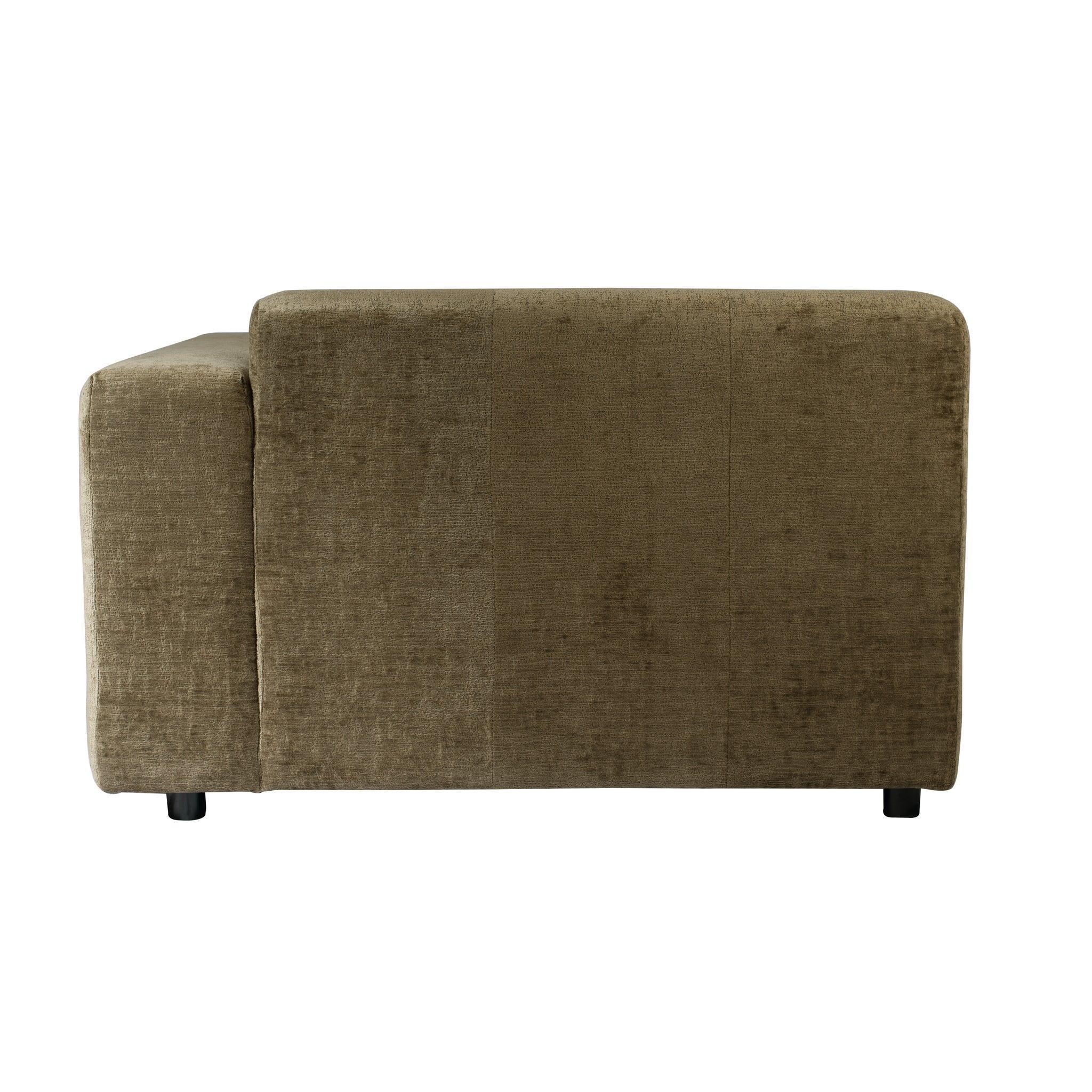 livinglovely.nl - Quinta sofa - arm rechts - soft velvet - Moss Green PTMD - - PTMD - livinglovely.nl