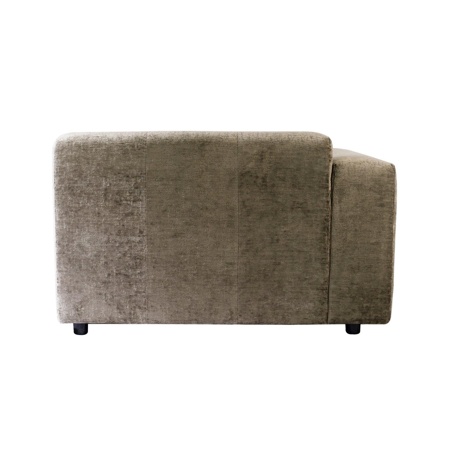 livinglovely.nl - Quinta sofa - Chaise Longue Links - soft velvet - Moss Green PTMD - - PTMD - livinglovely.nl