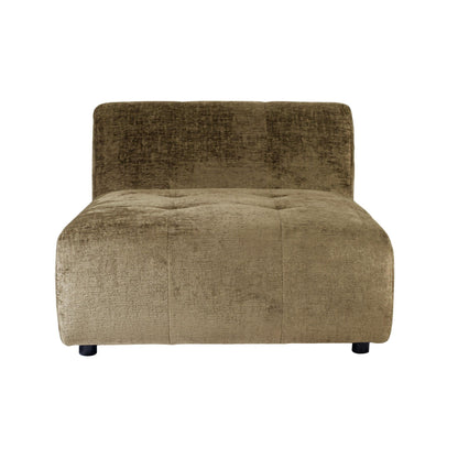 livinglovely.nl - Quinta sofa - element - soft velvet - Moss Green PTMD - - PTMD - livinglovely.nl