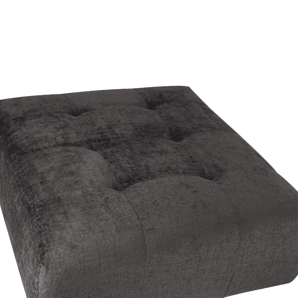 livinglovely.nl - Quinta sofa - Hocker - soft velvet - anthracite PTMD - - PTMD - livinglovely.nl