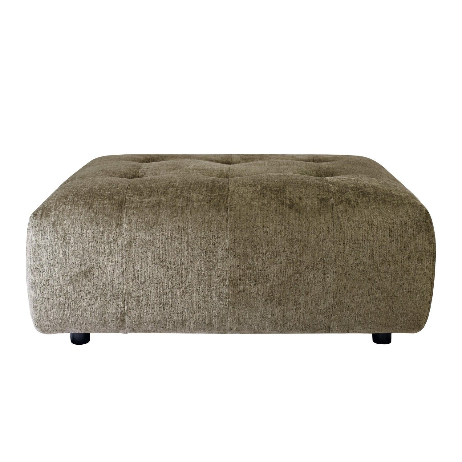 livinglovely.nl - Quinta sofa - Hocker - soft velvet - Moss Green PTMD - - PTMD - livinglovely.nl