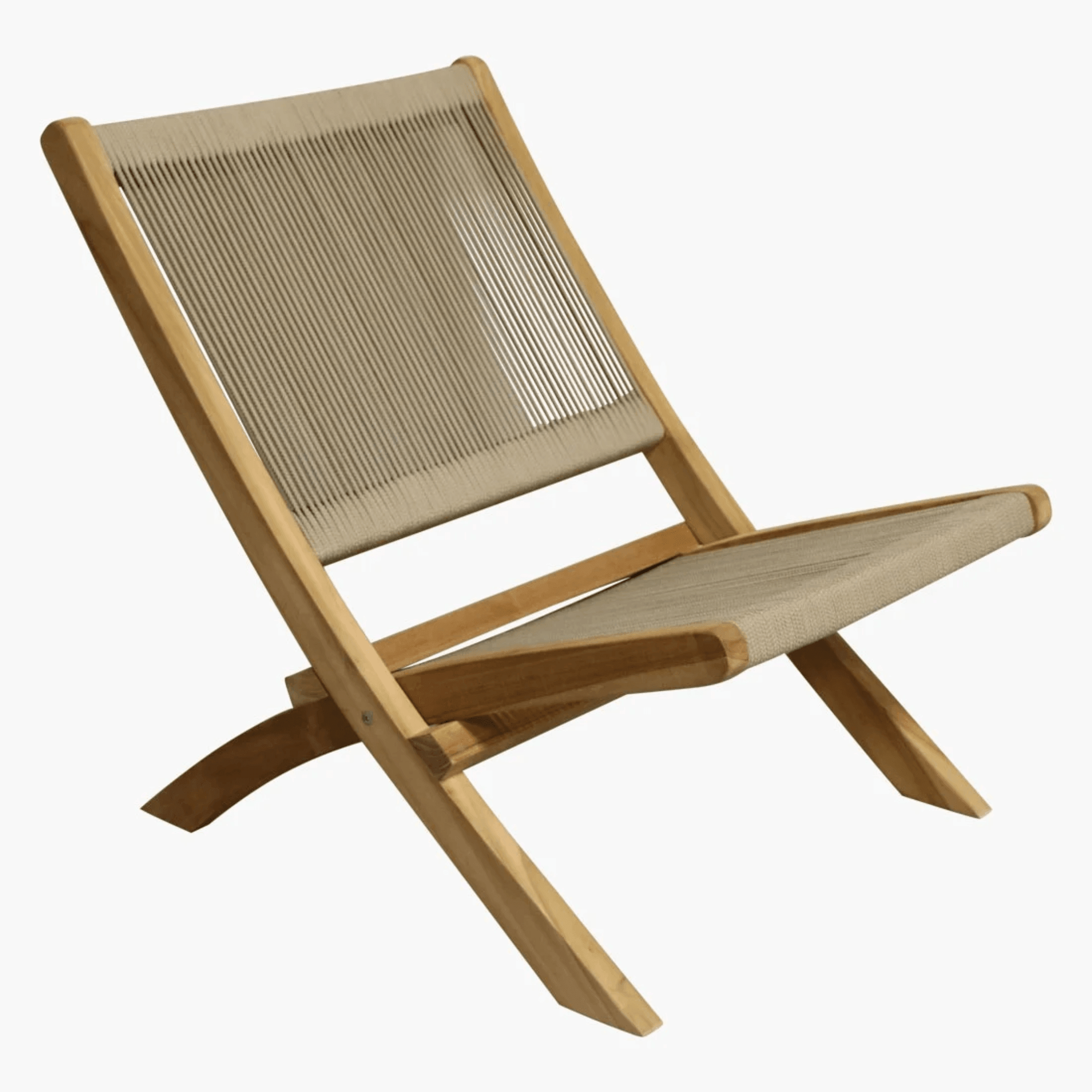 livinglovely.nl - Raw Materials Rope Folding Lounge Chair - Loungestoel - Raw Materials - livinglovely.nl