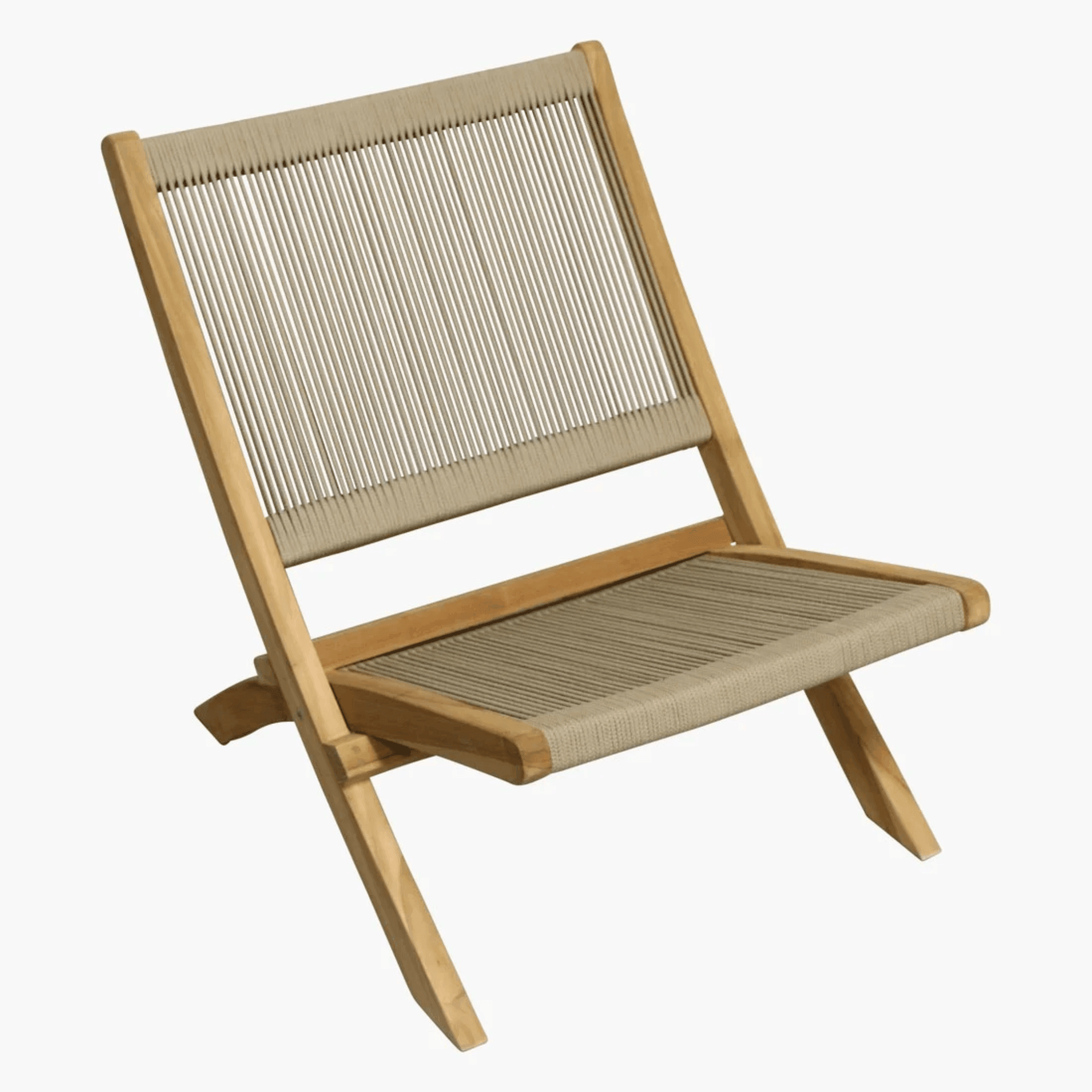 livinglovely.nl - Raw Materials Rope Folding Lounge Chair - Loungestoel - Raw Materials - livinglovely.nl