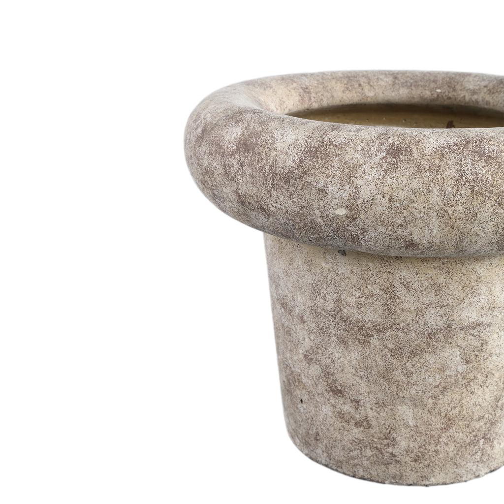 livinglovely.nl - Relandi Ronde Bloempot XL - H28 x Ø35 cm - Cement - Grijs PTMD - Pot - PTMD - livinglovely.nl