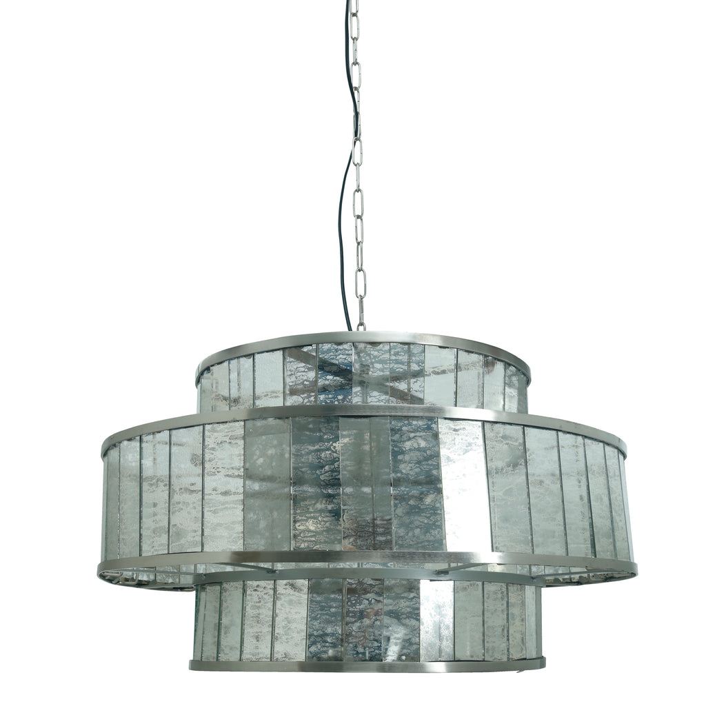 livinglovely.nl - Render Ronde Hanglamp Antiek - H41 x Ø71 cm - Ijzer/Glas - Messing PTMD - Hanglamp - PTMD - livinglovely.nl