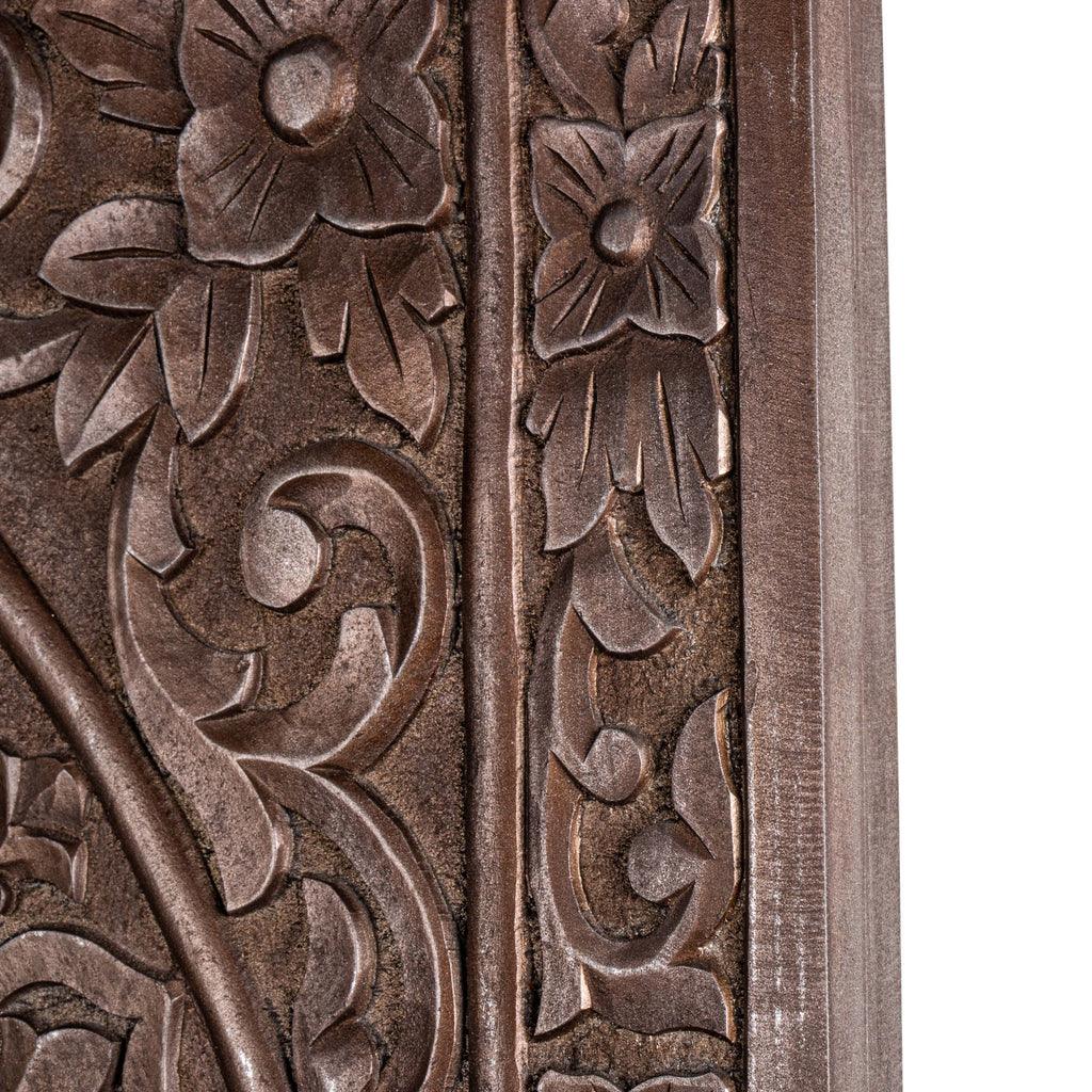 livinglovely.nl - Restin Brown MDF antique carved wall panel rect PTMD - Wandpaneel - PTMD - livinglovely.nl