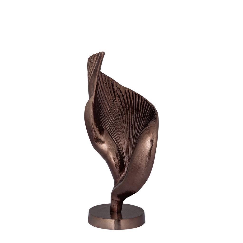 livinglovely.nl - Roweyda Bronze alu statue shell shaped Small PTMD - Beeld - PTMD - livinglovely.nl