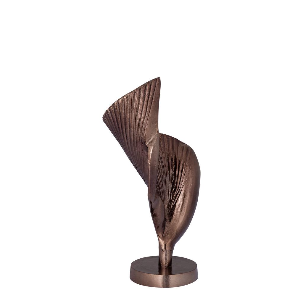 livinglovely.nl - Roweyda Bronze alu statue shell shaped Small PTMD - Beeld - PTMD - livinglovely.nl