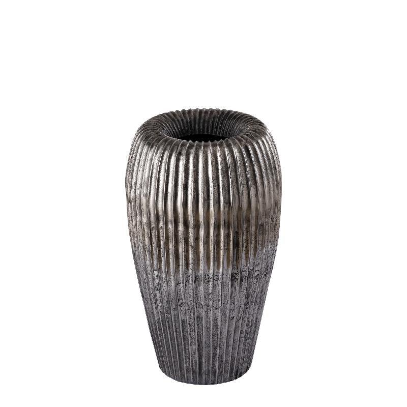 livinglovely.nl - Russen Zilver Hoge Bloempot Small PTMD - Pot - PTMD - livinglovely.nl