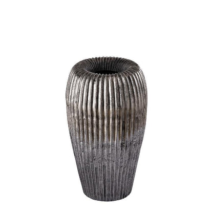 livinglovely.nl - Russen Zilver Hoge Bloempot Small PTMD - Pot - PTMD - livinglovely.nl