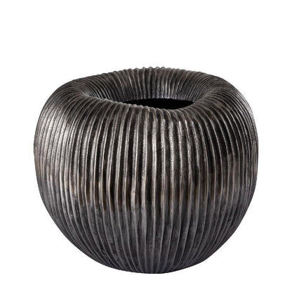 livinglovely.nl - Russen Zilver Lage Bloempot Large PTMD - Pot - PTMD - livinglovely.nl