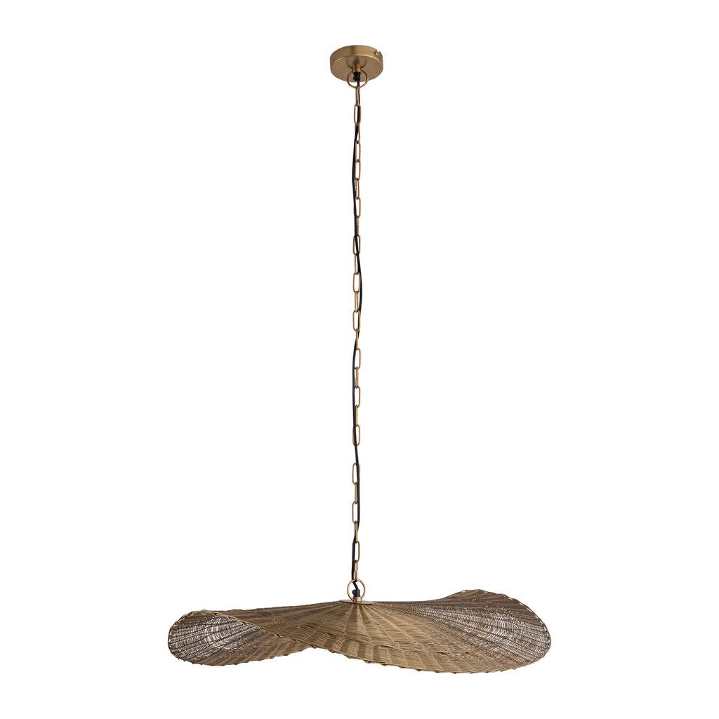 livinglovely.nl - Shauney Gold iron wavy hanging lamp round S PTMD - Hanglamp - PTMD - livinglovely.nl