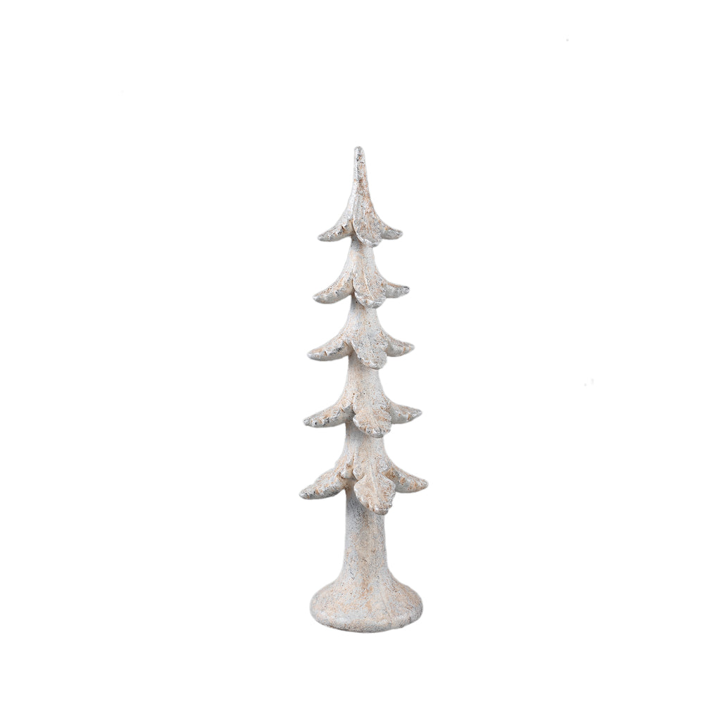 livinglovely.nl - Shefin Crème Cement Kerstboom Beeld Medium PTMD - Beeld - PTMD - livinglovely.nl