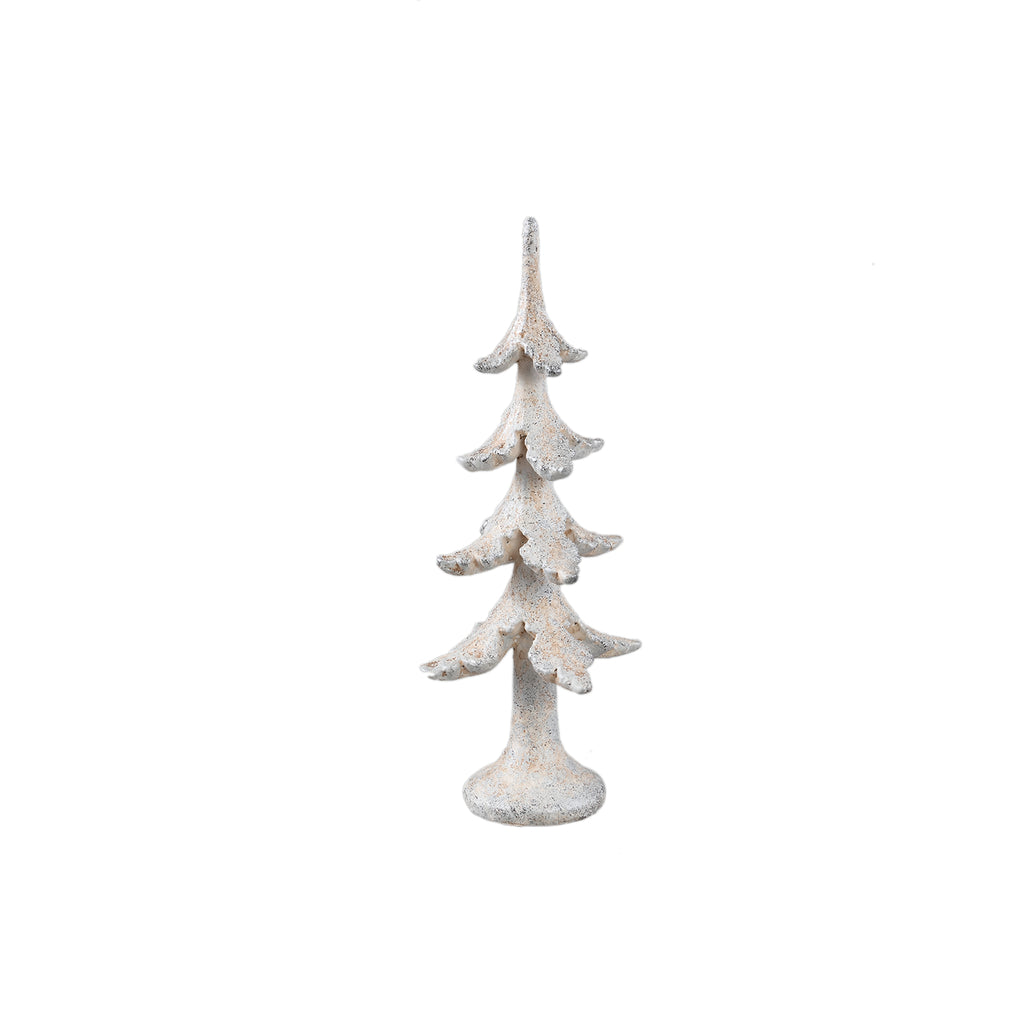 livinglovely.nl - Shefin Crème Cement Kerstboom Beeld Small PTMD - Beeld - PTMD - livinglovely.nl