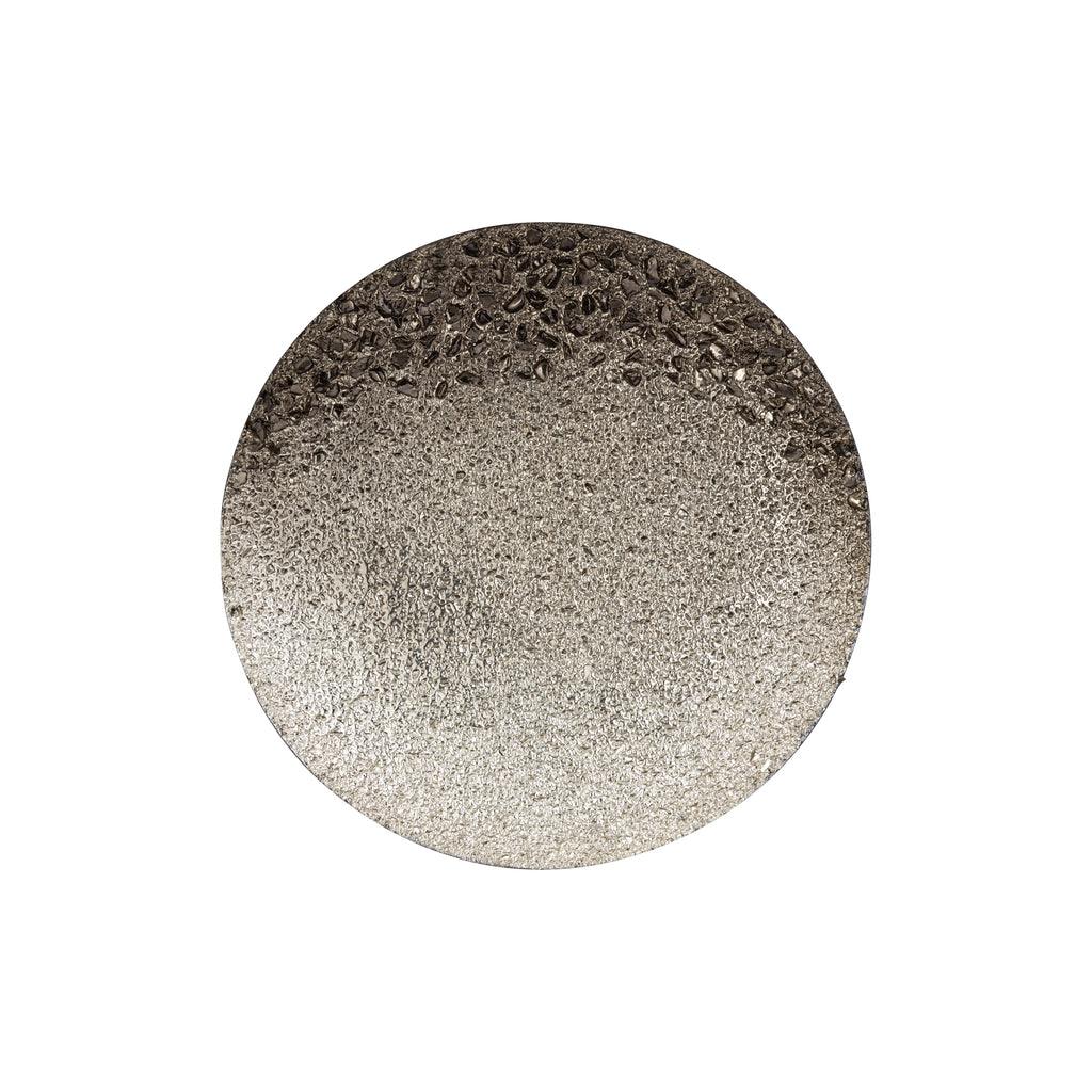 livinglovely.nl - Sian Brass shimmer iron wall panel ombre round M PTMD - Wandpaneel - PTMD - livinglovely.nl