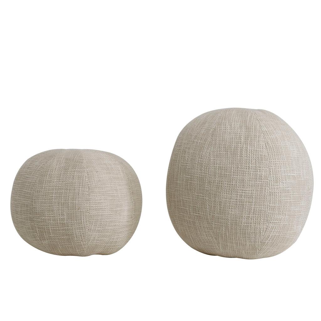 livinglovely.nl - Sierkussen Sanah - 30x30x30 cm - Katoen - Creme PTMD - Kussen - PTMD - livinglovely.nl