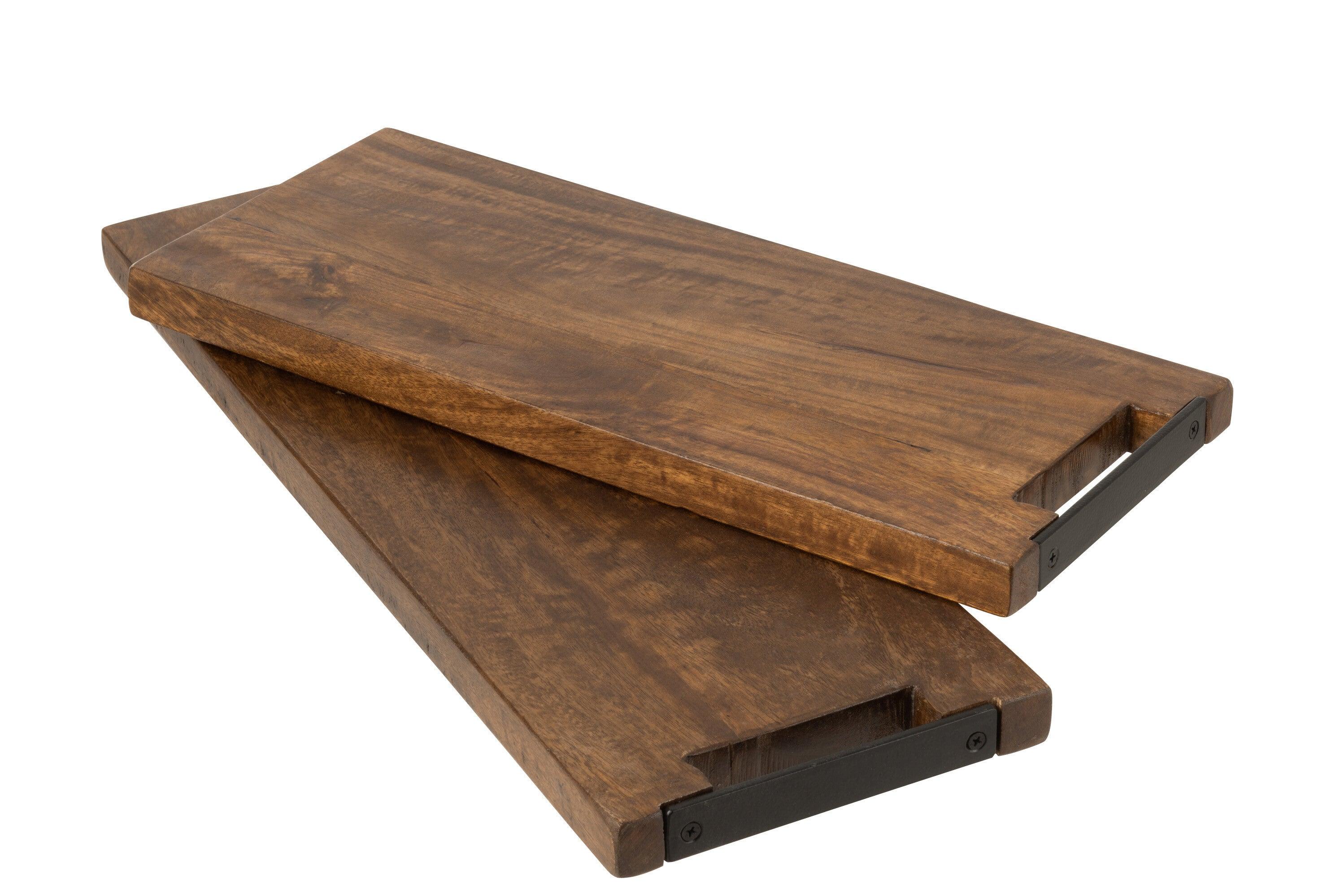 livinglovely.nl - Snijplank Lang Mango Hout Bruin Large - Snijplank - J-Line - livinglovely.nl