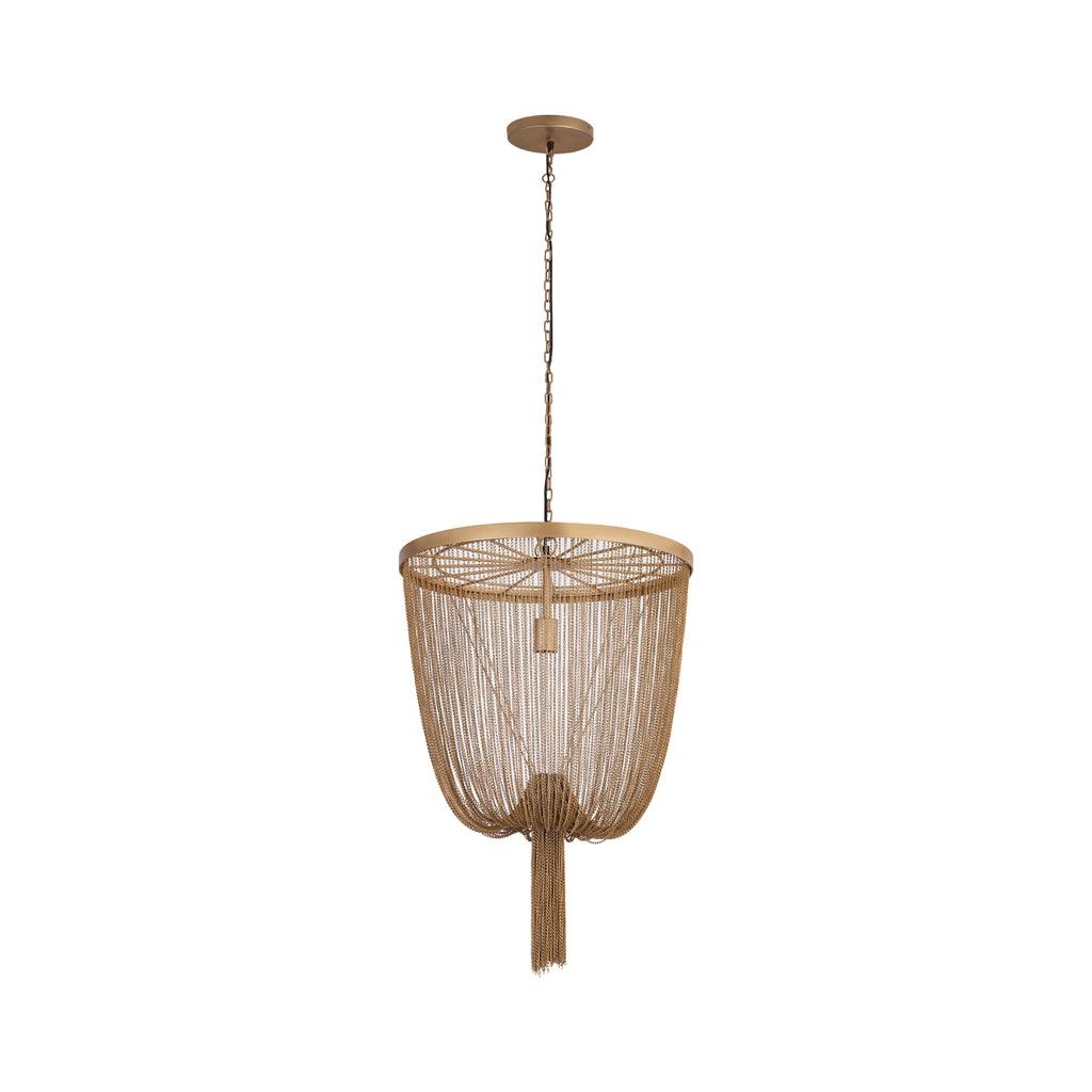 livinglovely.nl - Solan Gold iron chains round hanging lamp S PTMD - Hanglamp - PTMD - livinglovely.nl