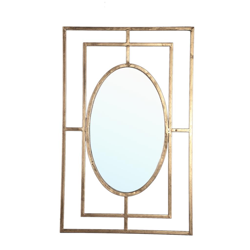 livinglovely.nl - Spiegel Rion - 51x1x80 cm - Ijzer - Goud PTMD - Spiegel - PTMD - livinglovely.nl