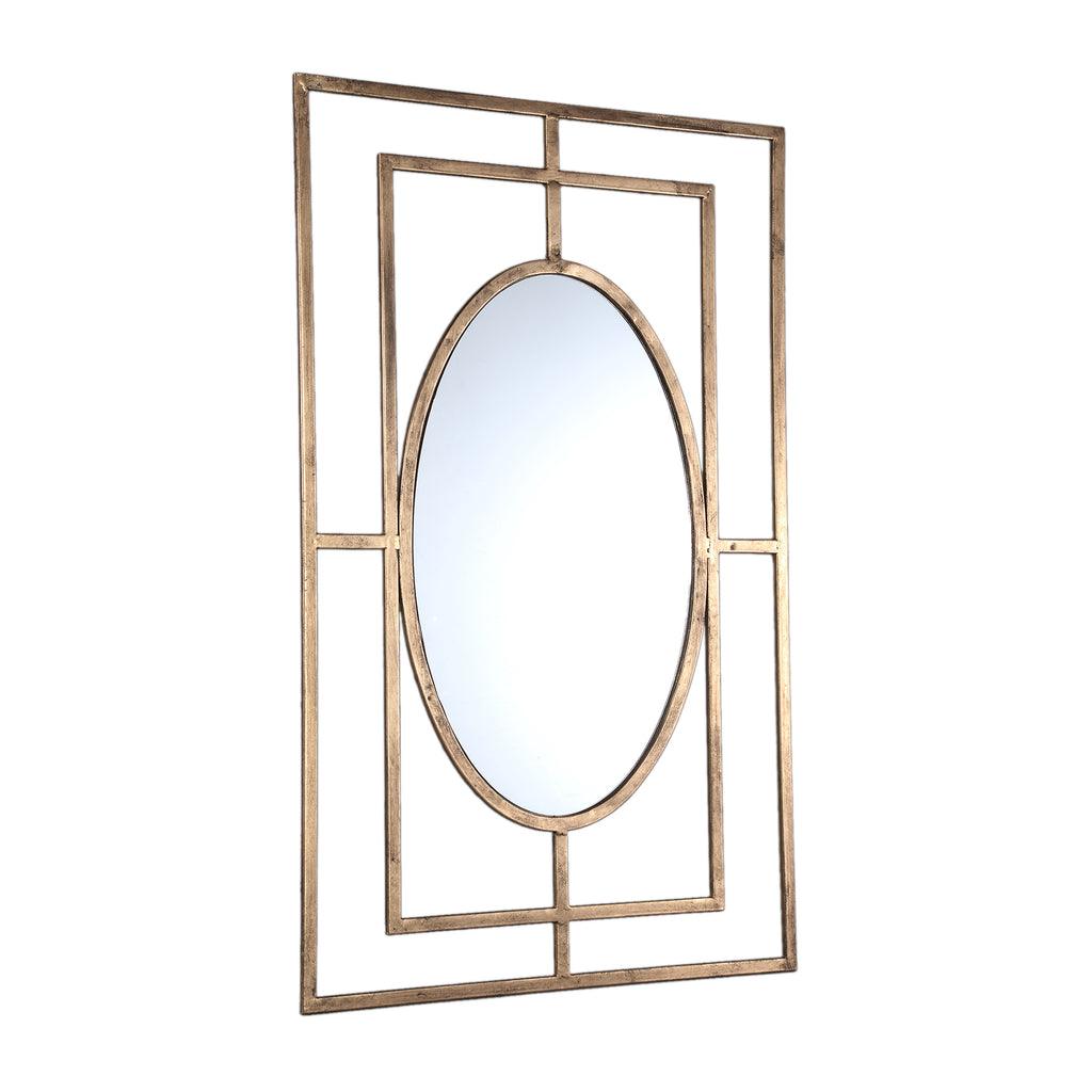 livinglovely.nl - Spiegel Rion - 51x1x80 cm - Ijzer - Goud PTMD - Spiegel - PTMD - livinglovely.nl