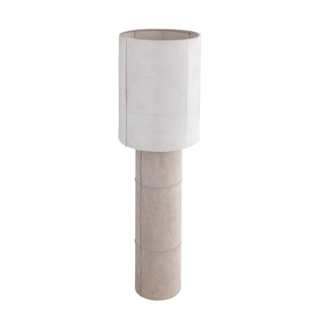 livinglovely.nl - Staande lamp Joanne - 45x45x150 cm - Suede - Beige PTMD - Vloerlamp - PTMD - livinglovely.nl