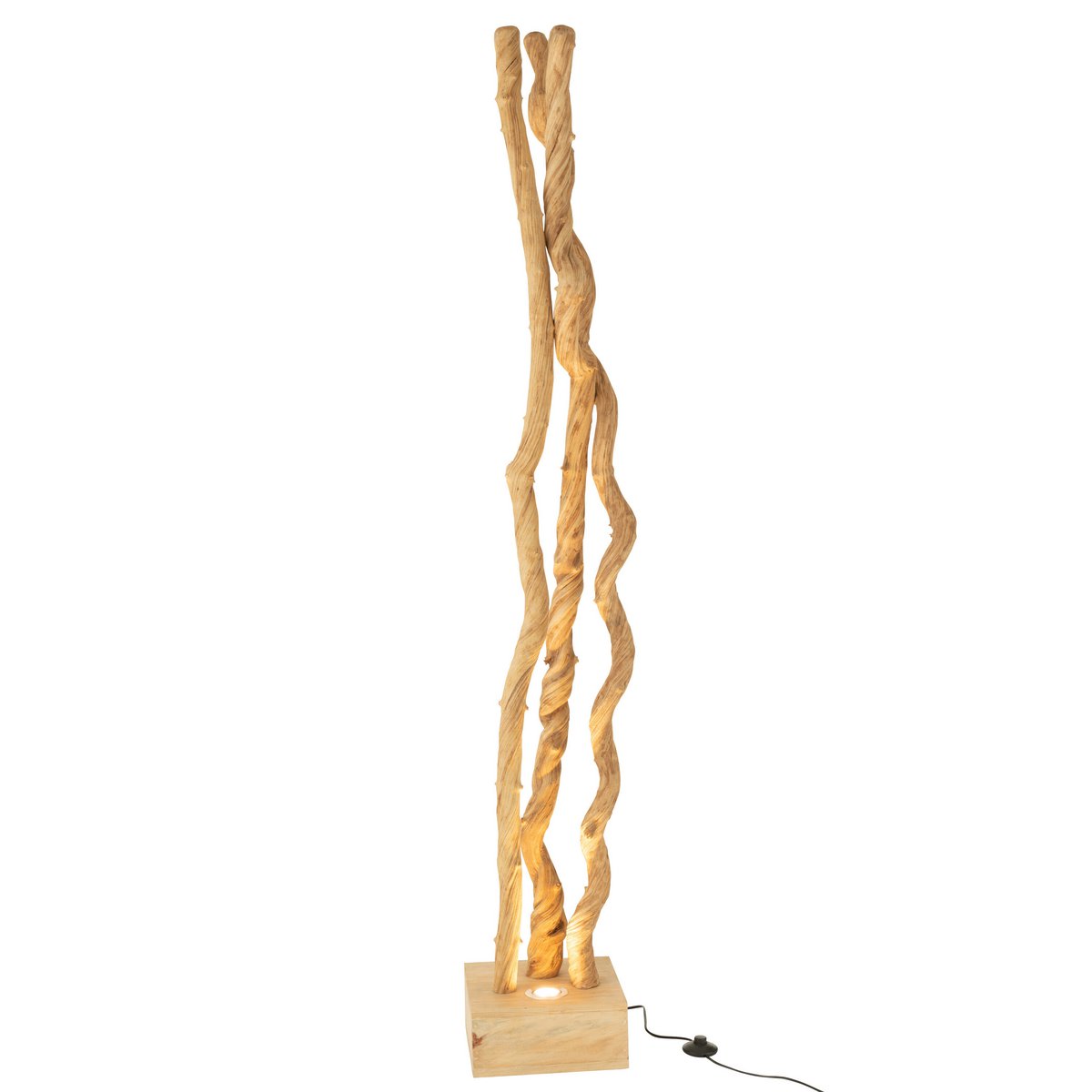 livinglovely.nl - Staandelamp Takken Hout Naturel - Vloerlamp - J-Line - livinglovely.nl