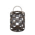 livinglovely.nl - Stenn Brass iron round wired lantern squares S PTMD - Lantaarn - PTMD - livinglovely.nl