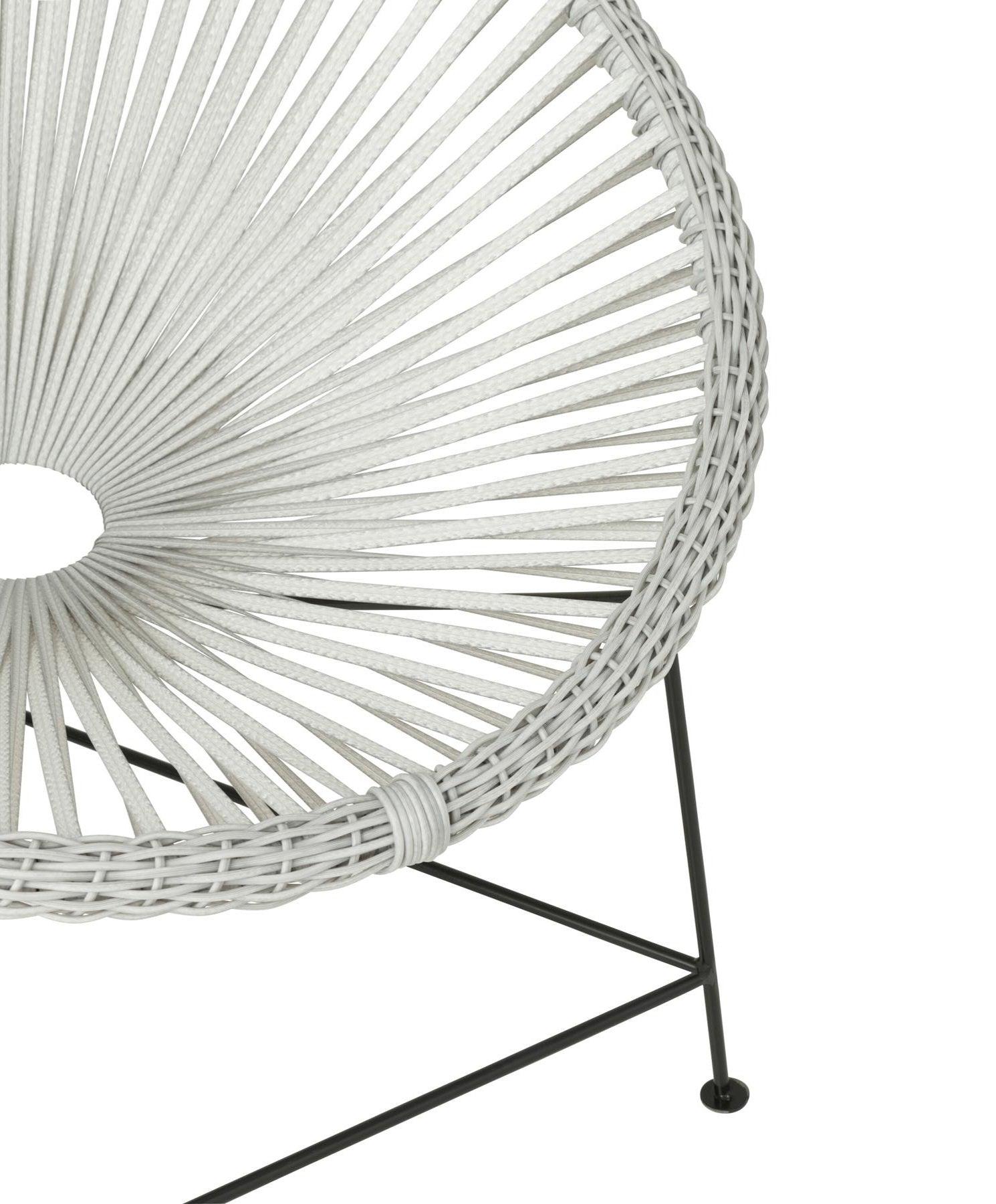 livinglovely.nl - Stoel Acapulco Metaal/Rotan Wit - Outdoor stoel - J-Line - livinglovely.nl