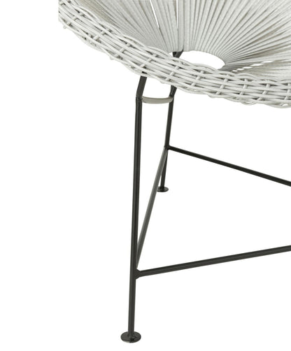 livinglovely.nl - Stoel Acapulco Metaal/Rotan Wit - Outdoor stoel - J-Line - livinglovely.nl