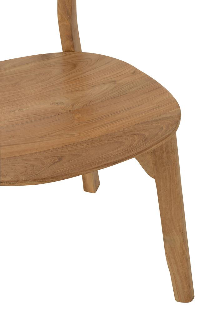 livinglovely.nl - Stoel Pinda Teak Hout Naturel - Eetkamerstoel - J-Line - livinglovely.nl