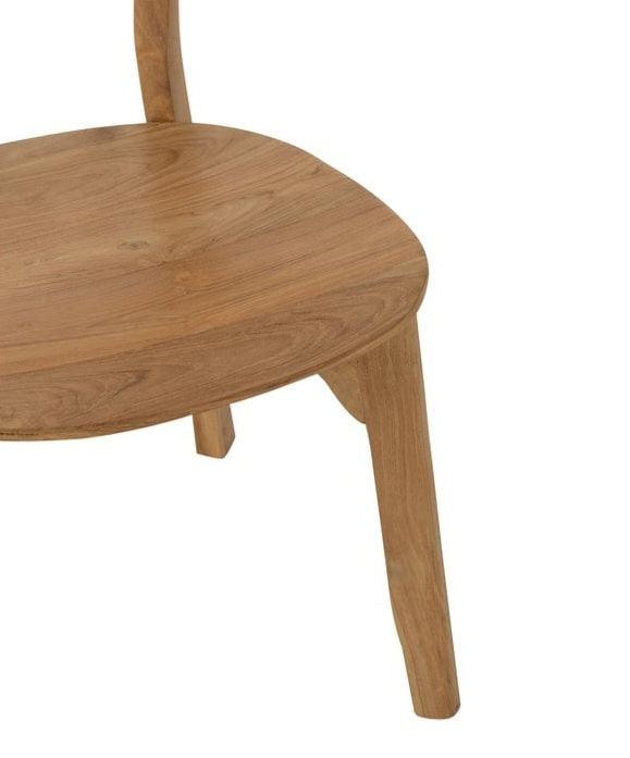 livinglovely.nl - Stoel Pinda Teak Hout Naturel - Eetkamerstoel - J-Line - livinglovely.nl