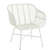 livinglovely.nl - Stoel Rachelle Buiten Metaal/Rattan Wit - Outdoor stoel - J-Line - livinglovely.nl