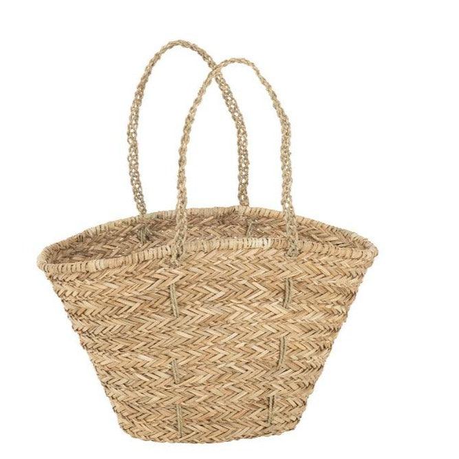 livinglovely.nl - Strandtas Lange Handvatten Jute Naturel - Tas - J-Line - livinglovely.nl