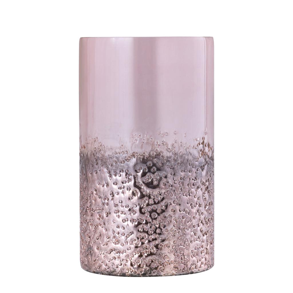 livinglovely.nl - Suzal Pink glass stormlight half beads L PTMD - Kaarshouder - PTMD - livinglovely.nl