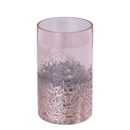 livinglovely.nl - Suzal Pink glass stormlight half beads L PTMD - Kaarshouder - PTMD - livinglovely.nl