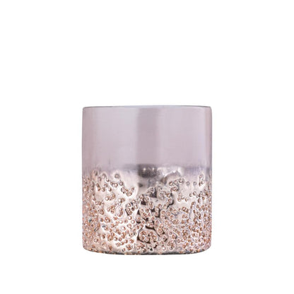 livinglovely.nl - Suzal Pink glass tealight half beads PTMD - Kaarshouder - PTMD - livinglovely.nl