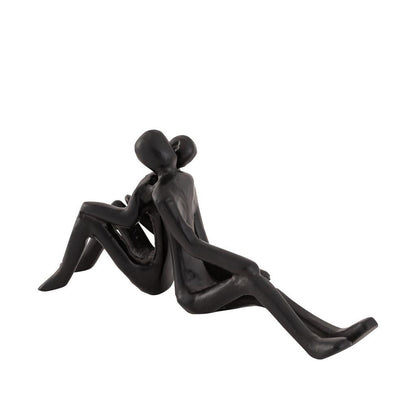 livinglovely.nl - Taylan Black casted alu statue sitting couple PTMD - Beeld - PTMD - livinglovely.nl