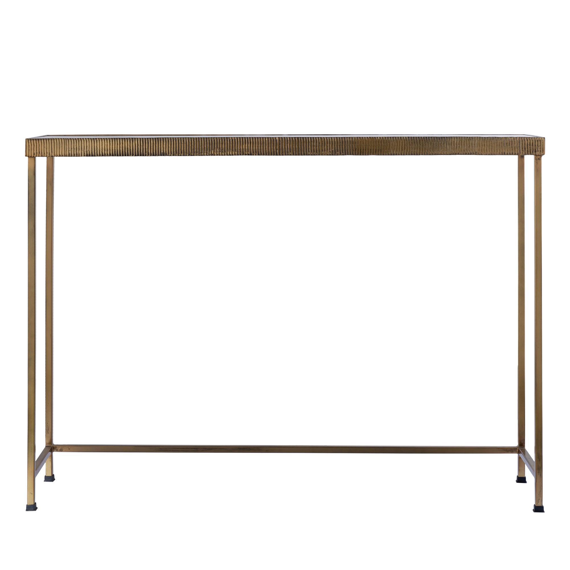 livinglovely.nl - Thari Gold Alu Side Table With Glass Top set van 2 PTMD - Sidetable - PTMD - livinglovely.nl