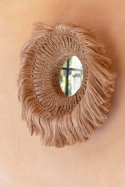 livinglovely.nl - The Abaca Solomon Mirror - Natural - Spiegel - Bazar Bizar - livinglovely.nl