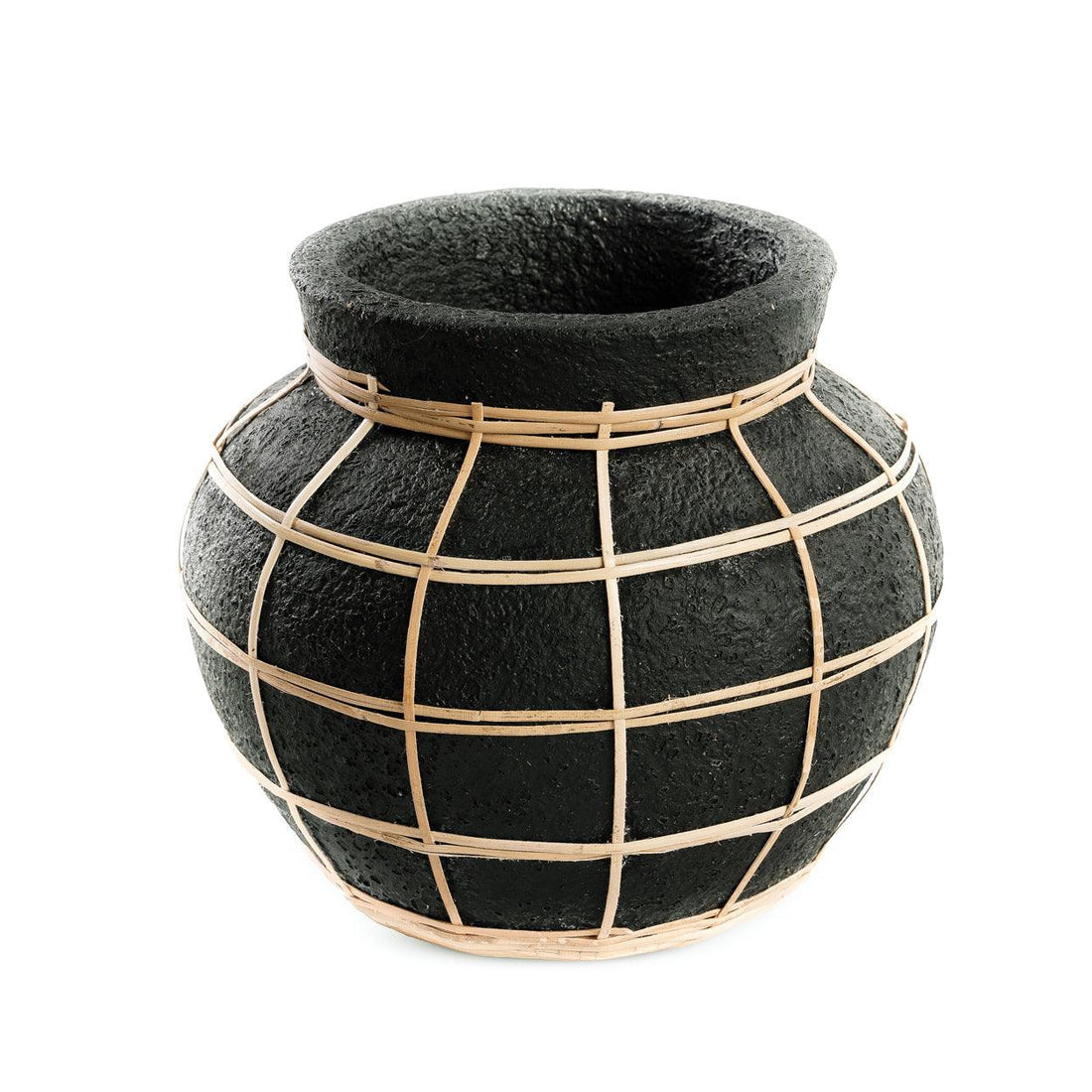 livinglovely.nl - The Belly Vase Black Naturel Small - Vaas - Bazar Bizar - livinglovely.nl