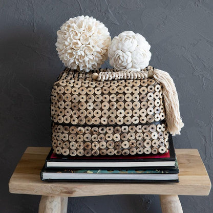 livinglovely.nl - The Coconut Shell Basket - Natural - Set of 2 - Mand - Bazar Bizar - livinglovely.nl